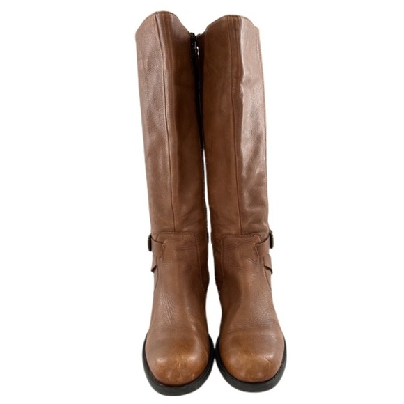 Franco Sarto size 8.5 39.5 pristine tan leather knee high riding western - Picture 2 of 15